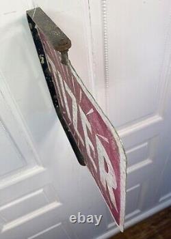 Rare Survivor, Original Vintage'TIZER' Double Sided Shop Sign, Original Bracket