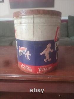 Rare VINTAGE 1950'S ChipZels POTATO CHIPS 3 LB TIN Sign Advertisment