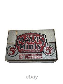 Rare-VINTAGE Rare 5 Cents ADVERTISING 24 UNOPENED BOX PEPSIN MAVIS MINTS