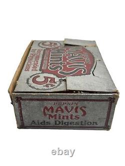 Rare-VINTAGE Rare 5 Cents ADVERTISING 24 UNOPENED BOX PEPSIN MAVIS MINTS