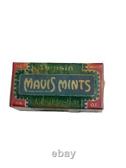 Rare-VINTAGE Rare 5 Cents ADVERTISING 24 UNOPENED BOX PEPSIN MAVIS MINTS