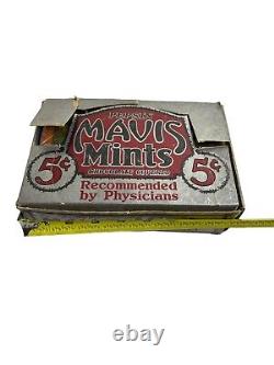 Rare-VINTAGE Rare 5 Cents ADVERTISING 24 UNOPENED BOX PEPSIN MAVIS MINTS