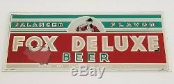 Rare VTG Peter Fox Deluxe Beer Reverse Paint Glass Bar Display Sign Chicago, IL