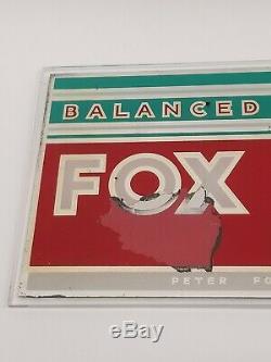 Rare VTG Peter Fox Deluxe Beer Reverse Paint Glass Bar Display Sign Chicago, IL