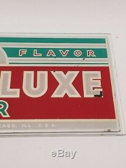 Rare VTG Peter Fox Deluxe Beer Reverse Paint Glass Bar Display Sign Chicago, IL