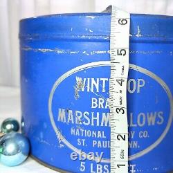 Rare Vintage 1920's Advertising Winthrop Marshmallow Tin