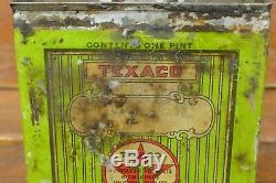 Rare Vintage 1920s Original Texas Co Texaco One Pint Oil Can Port Arthur Texas
