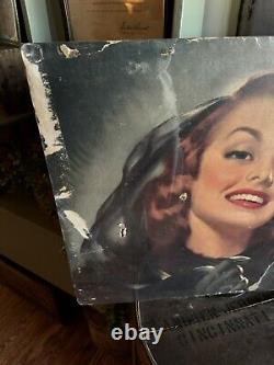 Rare Vintage 1940s Grapette Soda Pop Cardboard Litho Advertising Sign 30 X 19