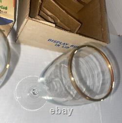 Rare Vintage 1950s FLEER Dubble Bubble Promo Golden Crown Stemware Glasses w Box