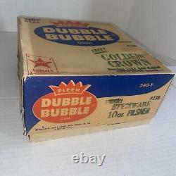 Rare Vintage 1950s FLEER Dubble Bubble Promo Golden Crown Stemware Glasses w Box