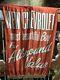 Rare Vintage 1950s Original Chevrolet Dealers Silk Advertising Banner 39 by 25
