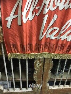 Rare Vintage 1950s Original Chevrolet Dealers Silk Advertising Banner 39 by 25