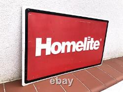 Rare Vintage 1960s HOMELITE Chain Saws & Tools Shop Farm Tin Sign Not Enamel