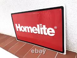 Rare Vintage 1960s HOMELITE Chain Saws & Tools Shop Farm Tin Sign Not Enamel