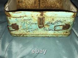 Rare Vintage 1965 The Beatles Music Group Advertising Metal Lunchbox By Aladdin