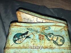 Rare Vintage 1965 The Beatles Music Group Advertising Metal Lunchbox By Aladdin