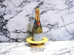 Rare Vintage 1980s Caverswall Moët & Chandon Miniature Porcelain Bottle
