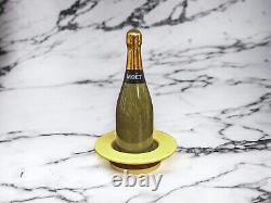 Rare Vintage 1980s Caverswall Moët & Chandon Miniature Porcelain Bottle