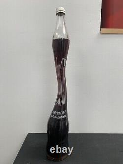 Rare Vintage 1980s promotional advertising Stretched glass Coca Cola Bottle