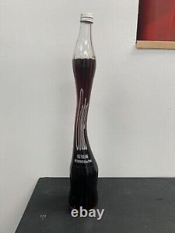 Rare Vintage 1980s promotional advertising Stretched glass Coca Cola Bottle