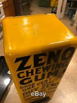 Rare Vintage 1 cent porcelain Zeno Chewing Gum Machine