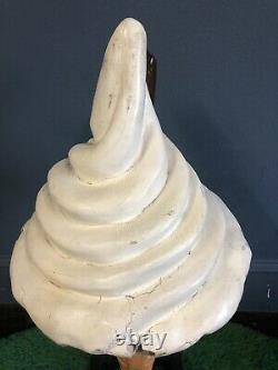 Rare Vintage 4ft Fibreglass 3D Ice cream Cone 99 Advertising Shop Sign Pop Art