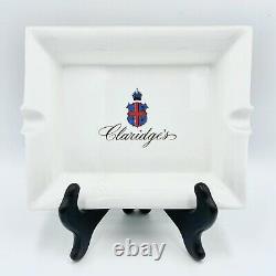 Rare Vintage 5-Star Luxury Claridge's London Hotel White Porcelain Ashtray Dish