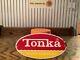 Rare Vintage 8 X 4 Tonka Toy Metal Sign Store Mound Minnesota Truck Red Yellow
