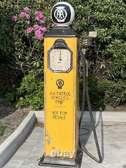 Rare Vintage AA Automobile Association Petrol Pump Old Garage Forecourt Gas Oil