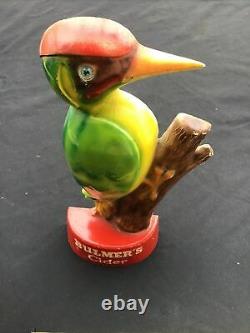 Rare Vintage Acrylic Half Figure Of Bulmers Cider Woodpecker. Bar Advertising