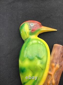 Rare Vintage Acrylic Half Figure Of Bulmers Cider Woodpecker. Bar Advertising