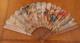 Rare Vintage Advertising Fan for Benedictine Liqueur signed Maurice LeLoir c1900
