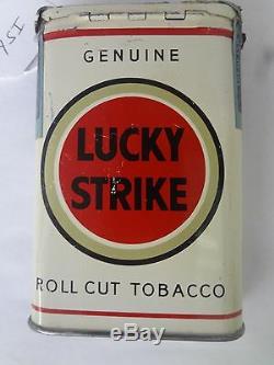 Rare Vintage Advertising Lucky Strike White Tobacco Vertical Pocket Tin 95-l