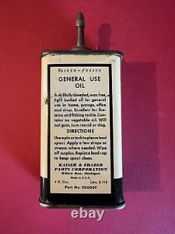 Rare Vintage Advertising Rare Kaiser-frazer Full Oiler Lead Spout Nos
