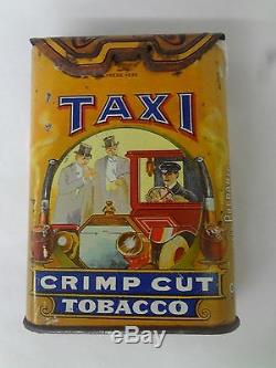 Rare Vintage Advertising Taxi Tobacco Vertical Pocket Tin Original Canada 778-p