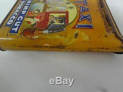 Rare Vintage Advertising Taxi Tobacco Vertical Pocket Tin Original Canada 778-p