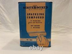 Rare Vintage Advertising Tin Spackling Compound Paint Sears Chicago Great Colors