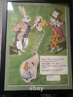 Rare Vintage Alice In WonderlandPoster London, #50Mad Hatter, White Rabbit