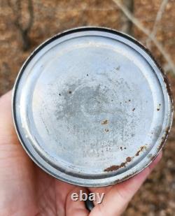 Rare Vintage All Original Early MARATHON MOTOR OIL Tin Can Full