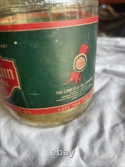 Rare Vintage American WM Penn 200 Horse Power Motor Oil Jar 1 Quart