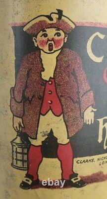 Rare Vintage Antique Clarnico Mint Humbugs Old English Tin Can Advertising Sign