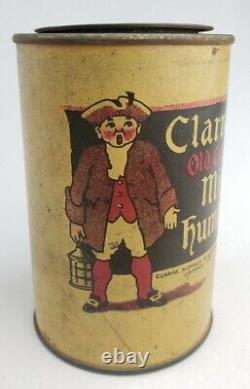 Rare Vintage Antique Clarnico Mint Humbugs Old English Tin Can Advertising Sign