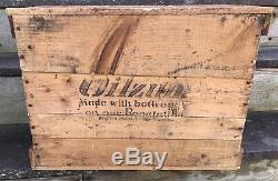 Rare Vintage Antique OILZUM Oil Can Shipping Box Authentic and Complete Wood Box