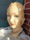 Rare Vintage Art Deco HP Movie Star Store Display Lady Chalk Mannequin Head