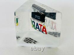 Rare Vintage Atari Computers PaperWeight Lucite computer Chip