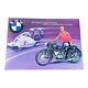 Rare Vintage BMW Motorcycle Embossed Metal Sign Excellence in Sports 27x19