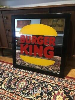 Rare Vintage BURGER KING Mirror Sign Corporate HQ Restaurant Advertising Custom