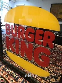 Rare Vintage BURGER KING Mirror Sign Corporate HQ Restaurant Advertising Custom