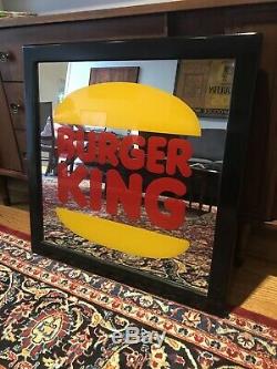 Rare Vintage BURGER KING Mirror Sign Corporate HQ Restaurant Advertising Custom