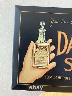 Rare Vintage Barber Shop Sign. Dandro solvent antique